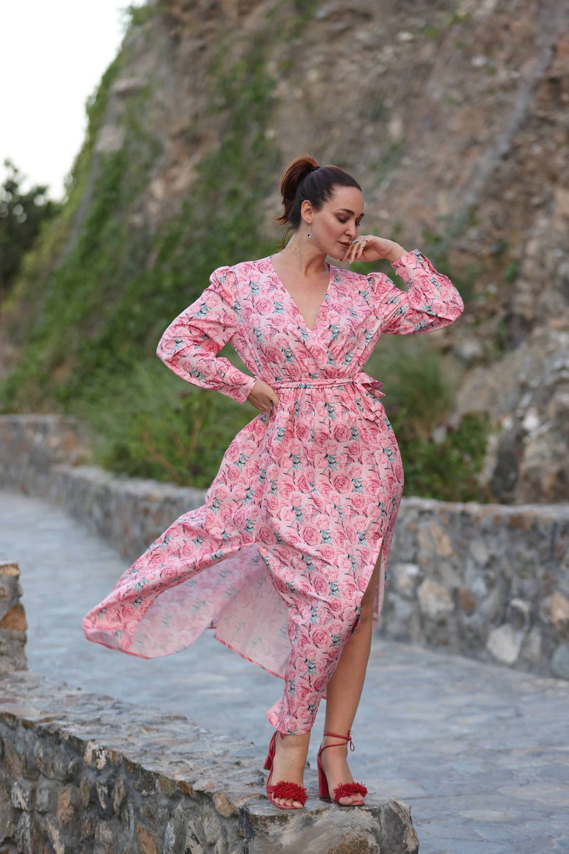 ワンピース HLT Mallorca Back Ribbon Floral Dress HLT REPORT VOL.4】A WEEKEND OUTFITS Part2