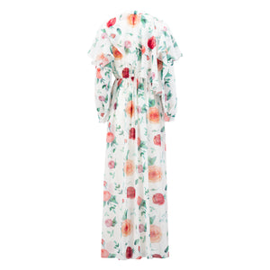 “Iris” Floral Chiffon Dress