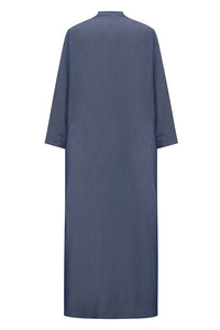 Blue open front (Soft Denim) abaya