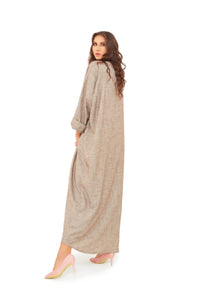 side look of Brown Abaya 